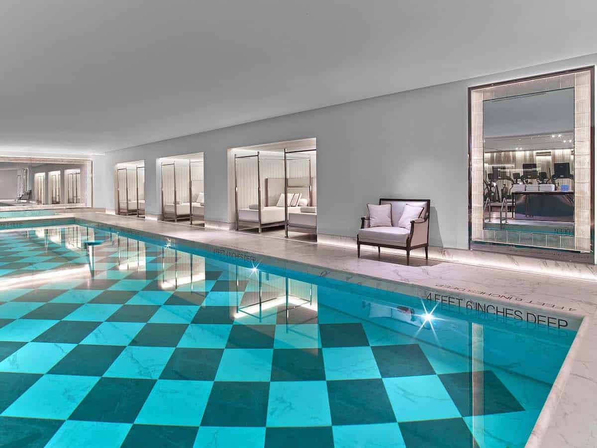 Indoor pool with cabanas (Baccarat Hotel New York)