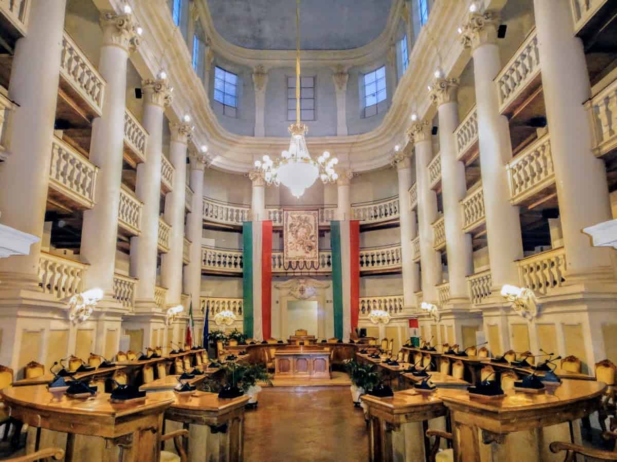 Interior of the Town Hall in Reggio Emilia (credit: Jerome Levine)