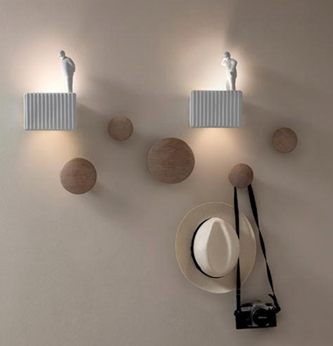 umarell wall sconces by artist Giorgia Biscaro