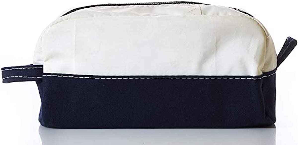 This Chebeague Toiletry Bag by Sea Bags of Maine is made of recycled sails.