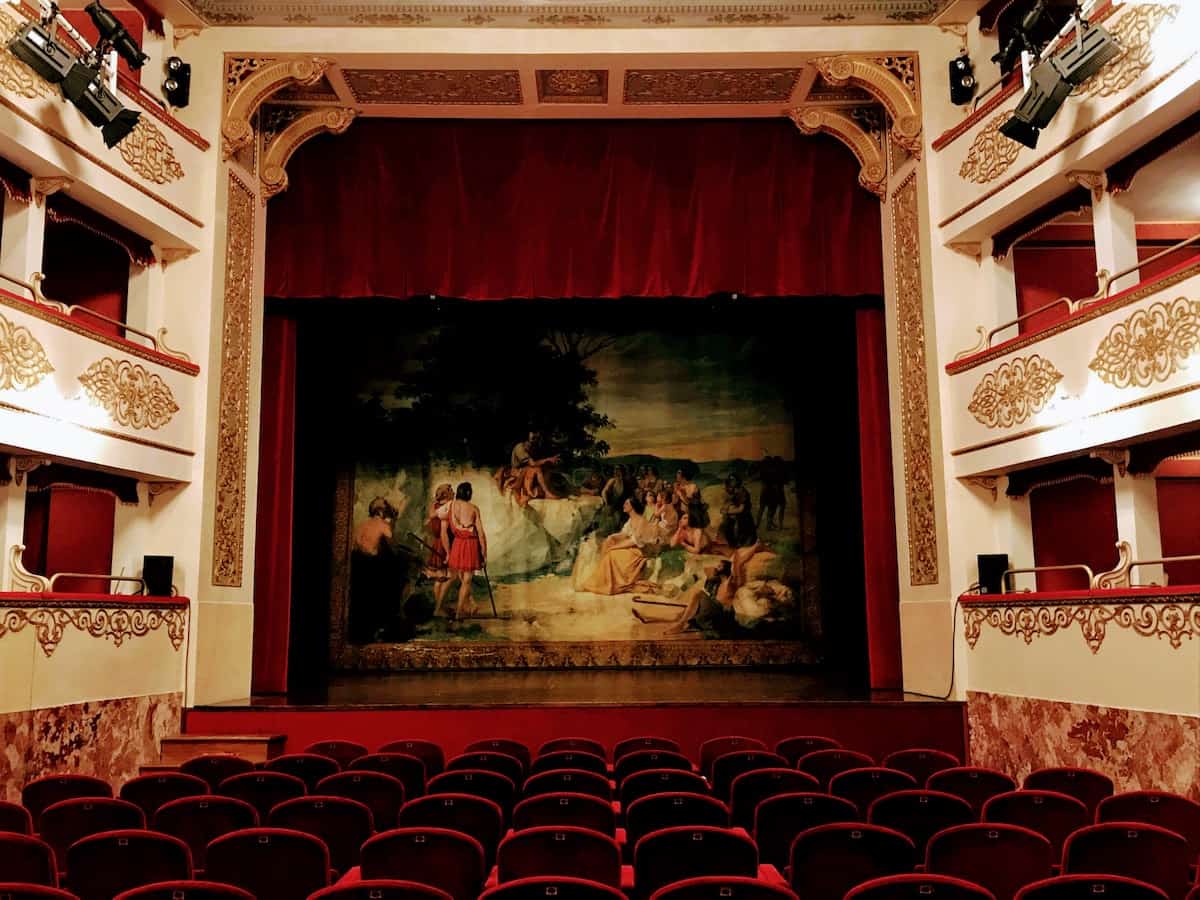 Inside the theater in Pieve di Centro