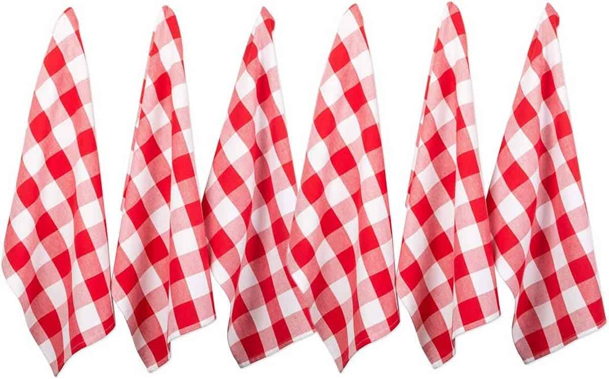 Red and White Gingham Kitchen Towels