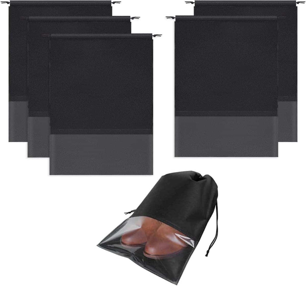 5-pack of travel shoe bags