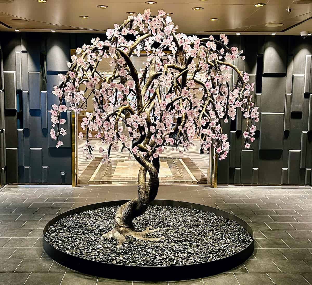 Bonsai Cherry Tree Sculpture outside Pacific Rim 