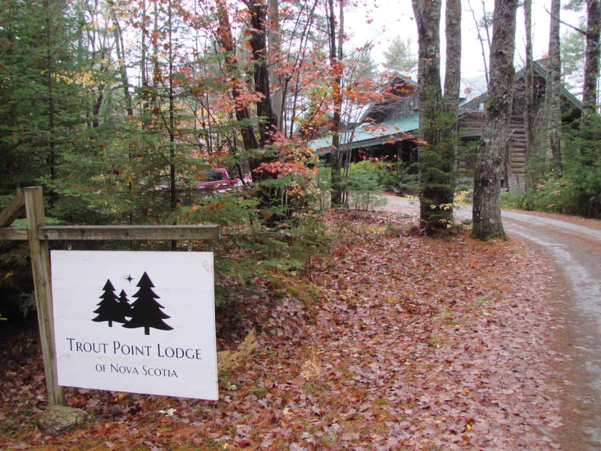 Entrance to Trout Point Lodge