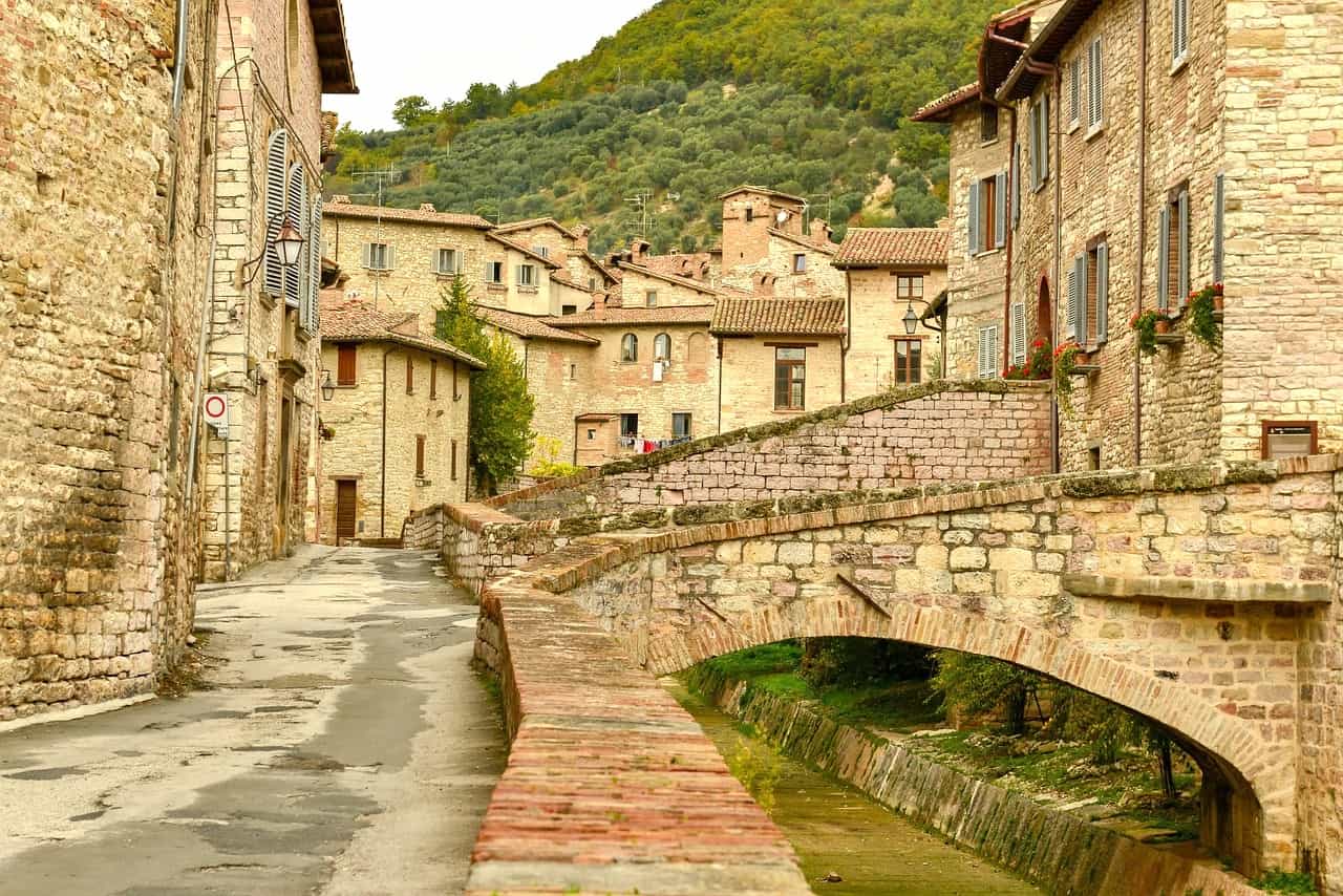 The medieval town of Gubbio in Umbria