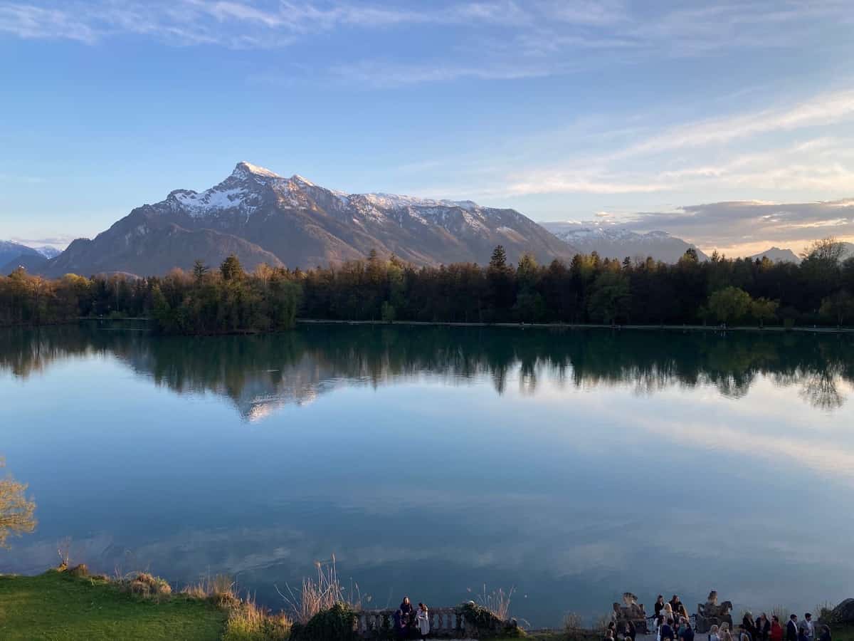 View of the Untersberg in the Bavarian Alps