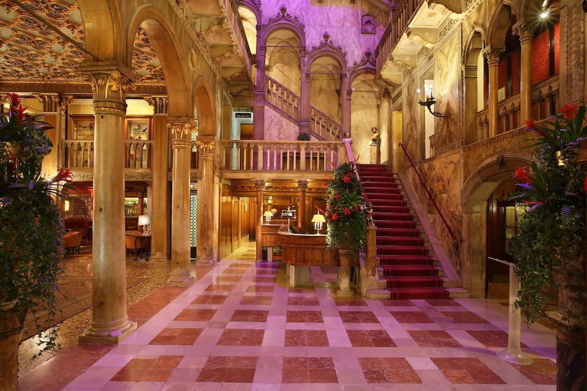 A hall in a palazzo at Hotel Danieli