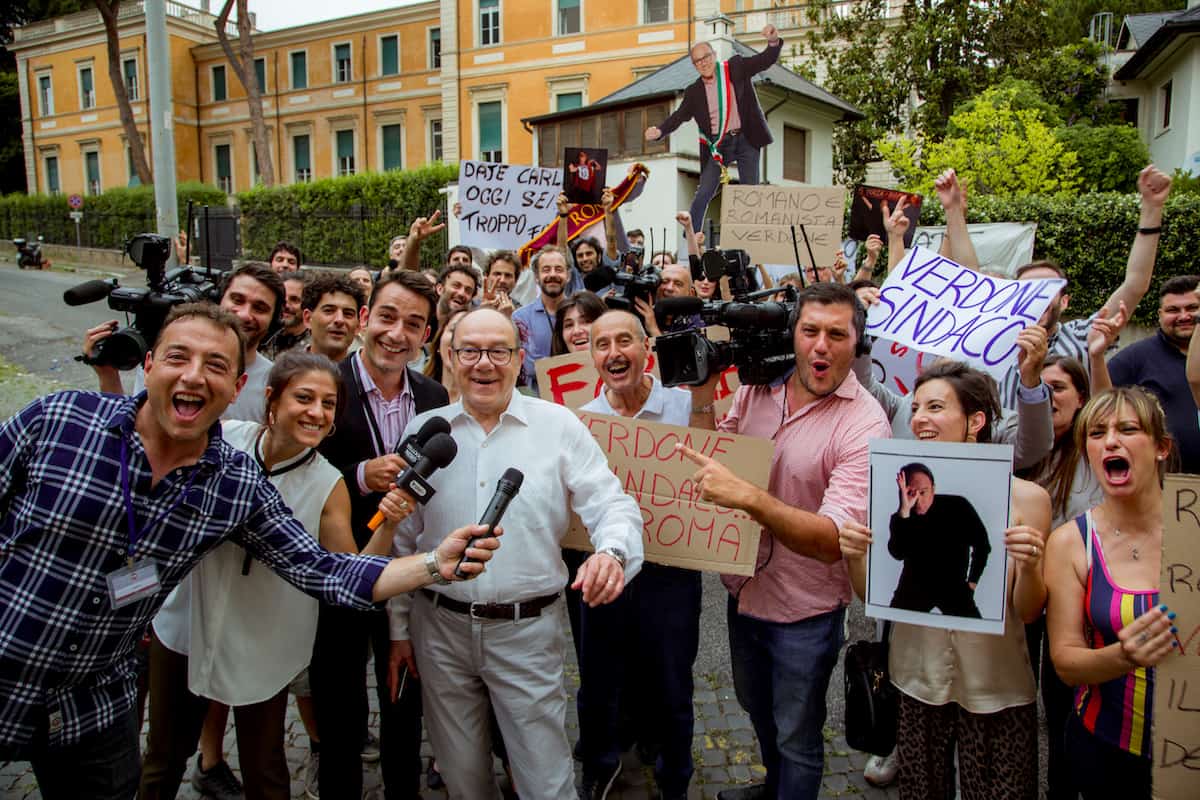 Consumed by the media wherever he goes (Gianfilippo De Rossi/Amazon Studios)