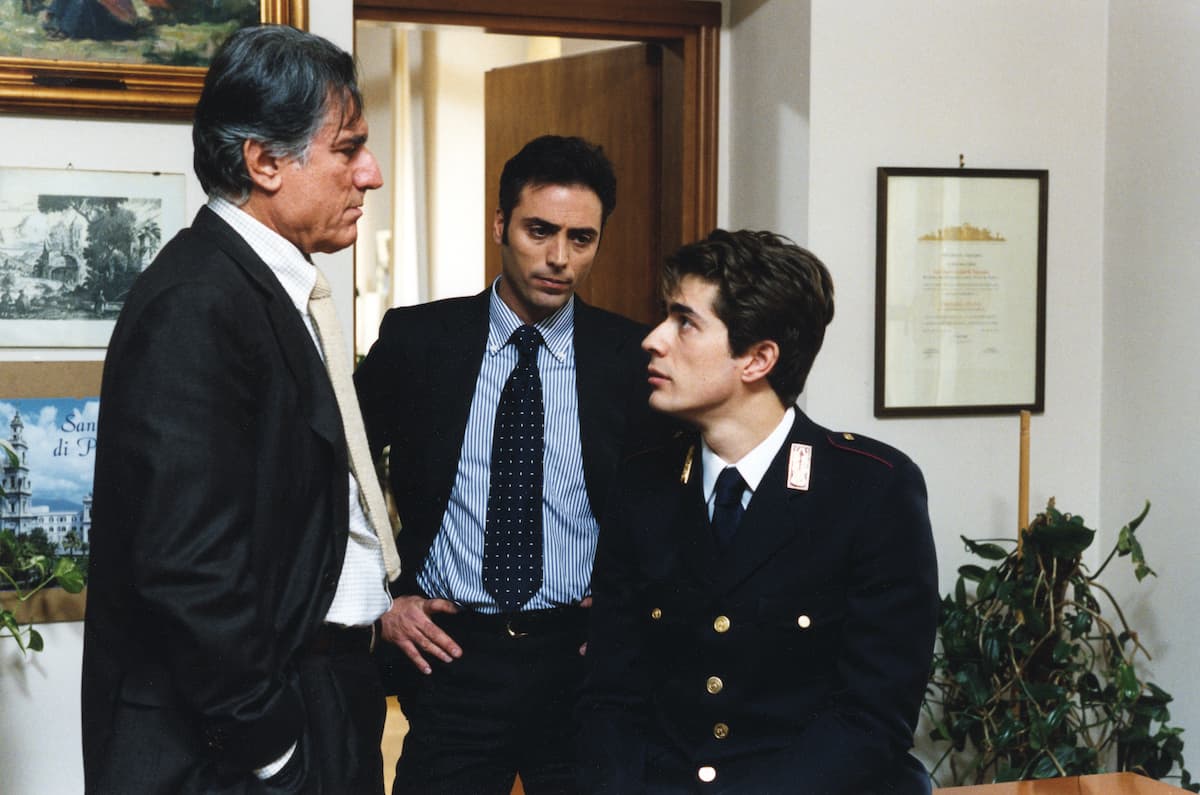 L to R, Inspector Vivaldi, Stucchio and Stefano