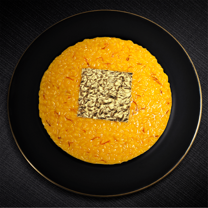 Rice, gold and saffron (Credit: Fondazione Gualtiero Marchesi)