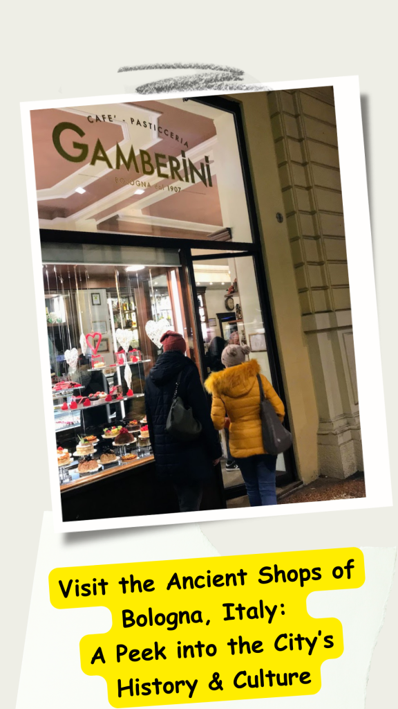 Ancient Shops of Bologna Pin